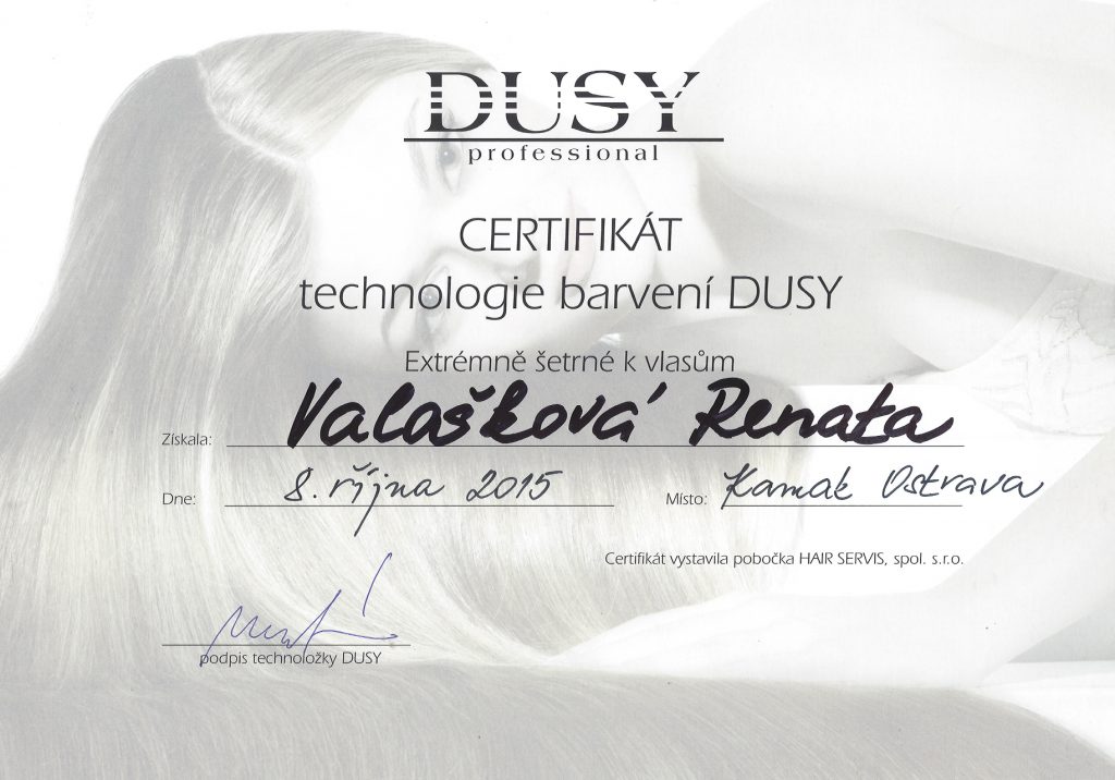 Valošková Renata, certifikáty k prodlužování vlasů3